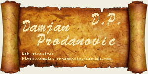 Damjan Prodanović vizit kartica